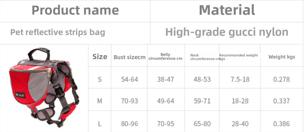 BIYYK TrailPack™ Reflective Dog Adventure Backpack