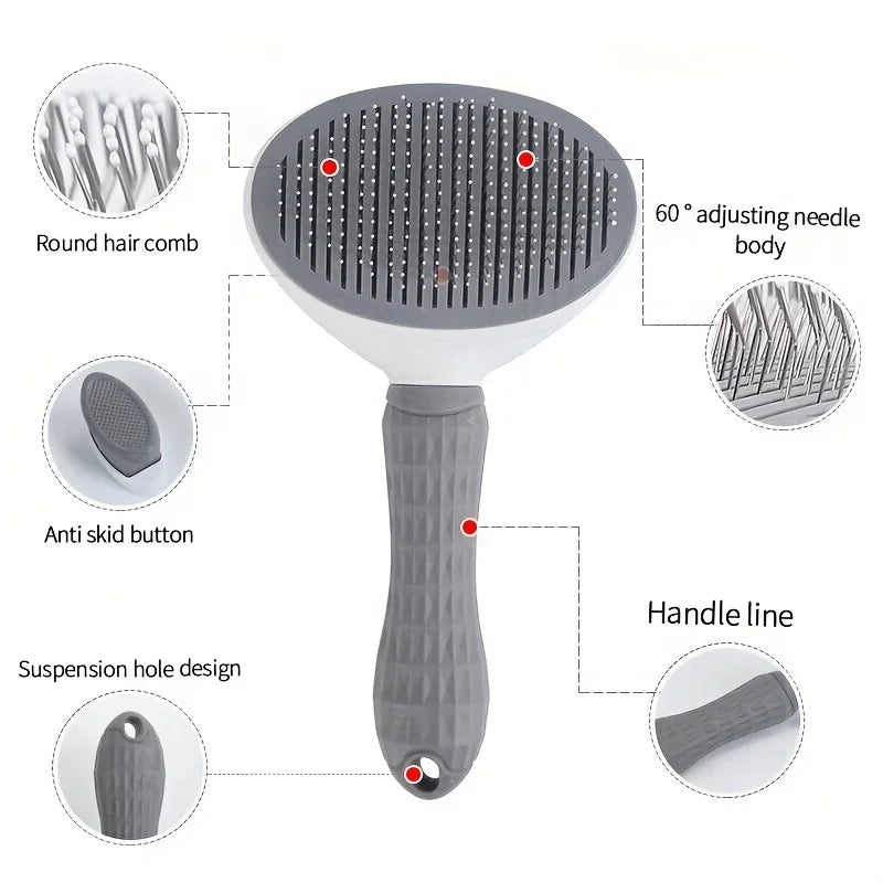 BIYYK FurEase™ One-Click Self-Cleaning Pet Brush — product image 5